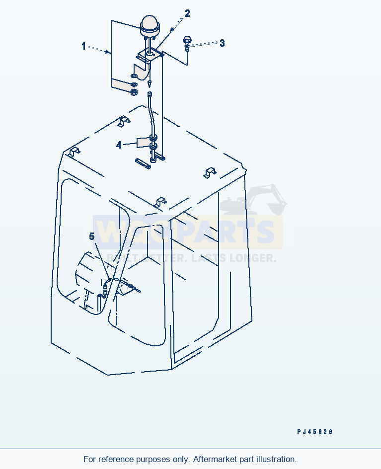 Komatsu WA470-1 Beacon Lamp (For Russian)(#20001-) parts diagram