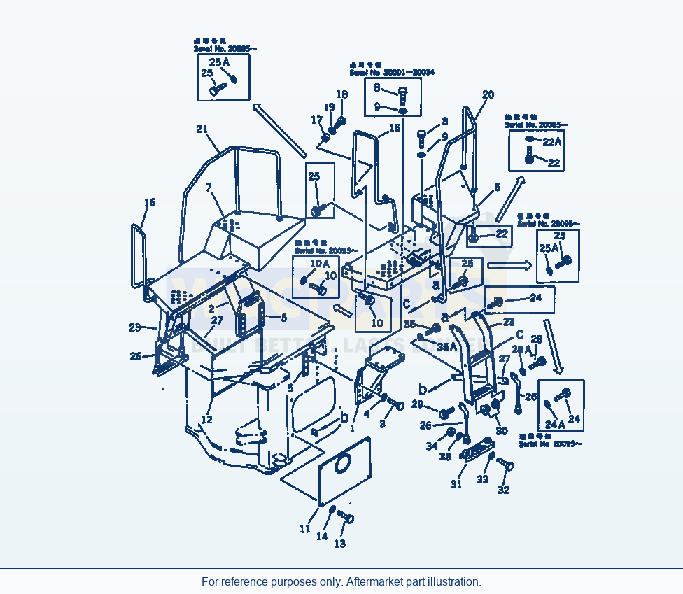 Komatsu WA470-1 Floor And Ladder(#20001-) parts diagram