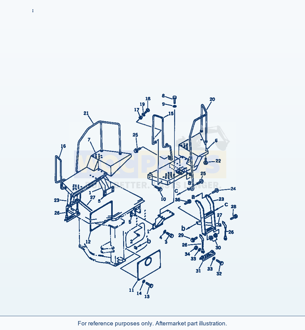 Komatsu WA470-1 Floor And Ladder (For Wa470-1M)(#20001-) parts diagram