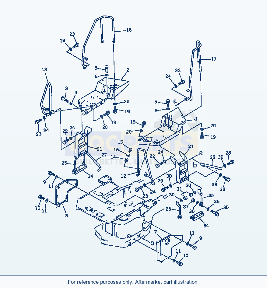 Komatsu WA470-1 Floor And Ladder (With Cab)(#10001-19999) parts diagram