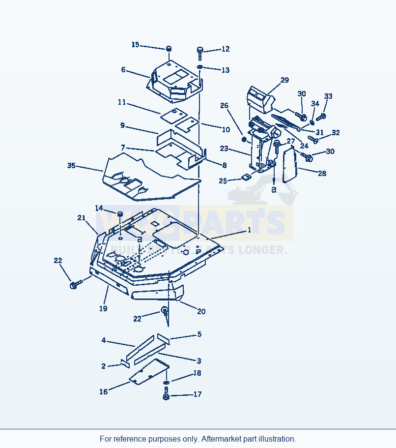 Komatsu WA470-1 Floor Frame(#20001-) parts diagram