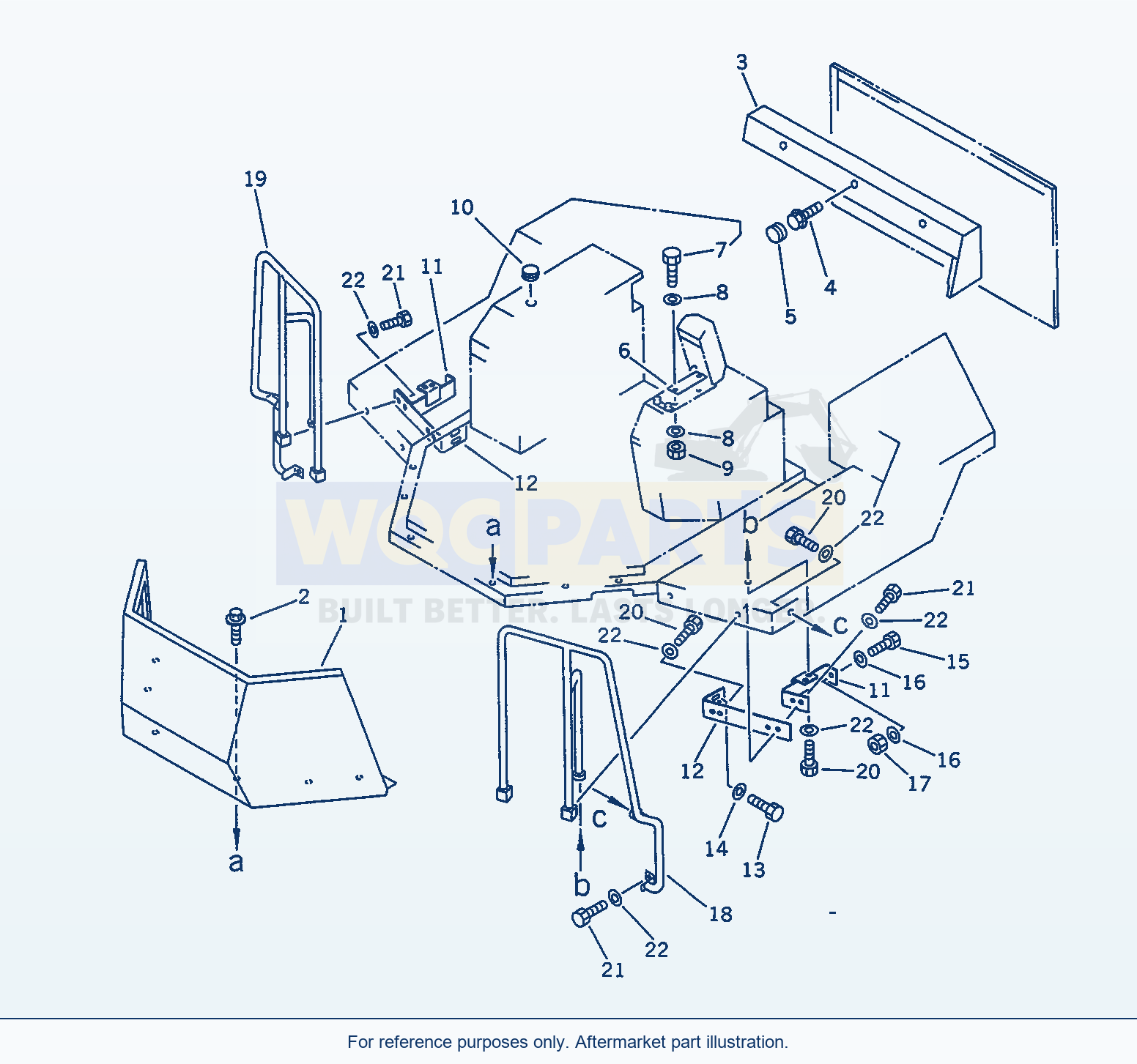 Komatsu WA470-1 Floor Guard (Without Cab)(#20001-) parts diagram