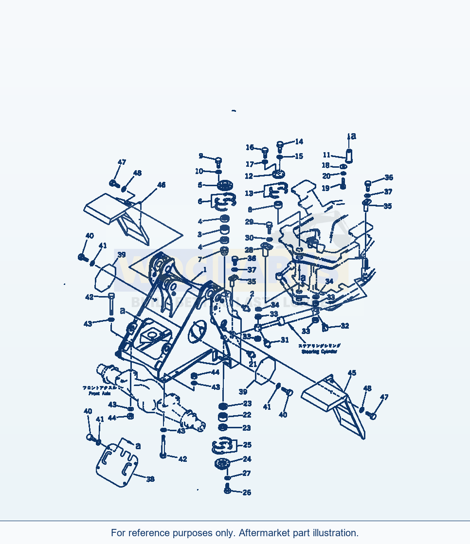 Komatsu WA470-1 Front Frame(#10001-19999) parts diagram