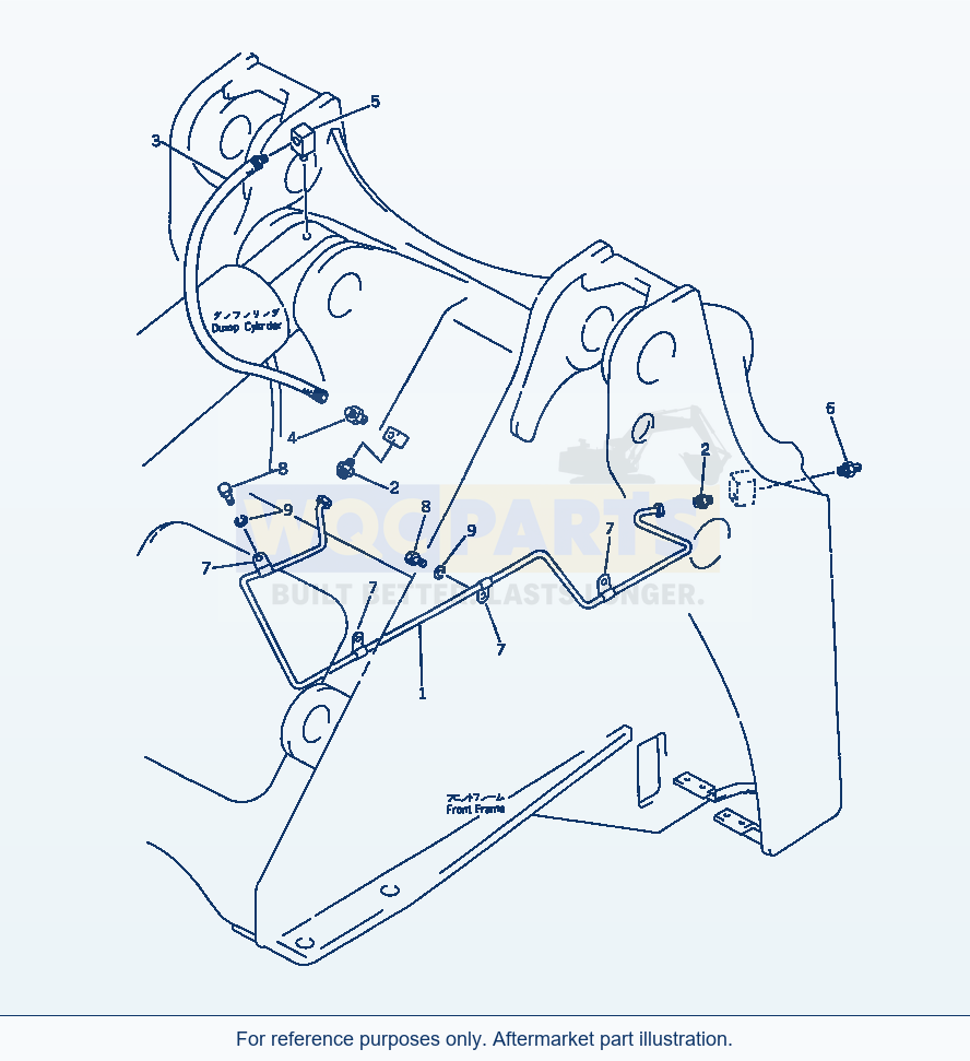 Komatsu WA470-1 Remote Lubricating (Front)(#10001-19999) parts diagram