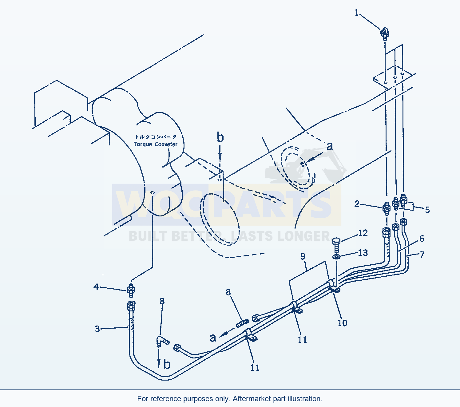 Komatsu WA470-1 Remote Lubricating (Rear)(#20001-) parts diagram