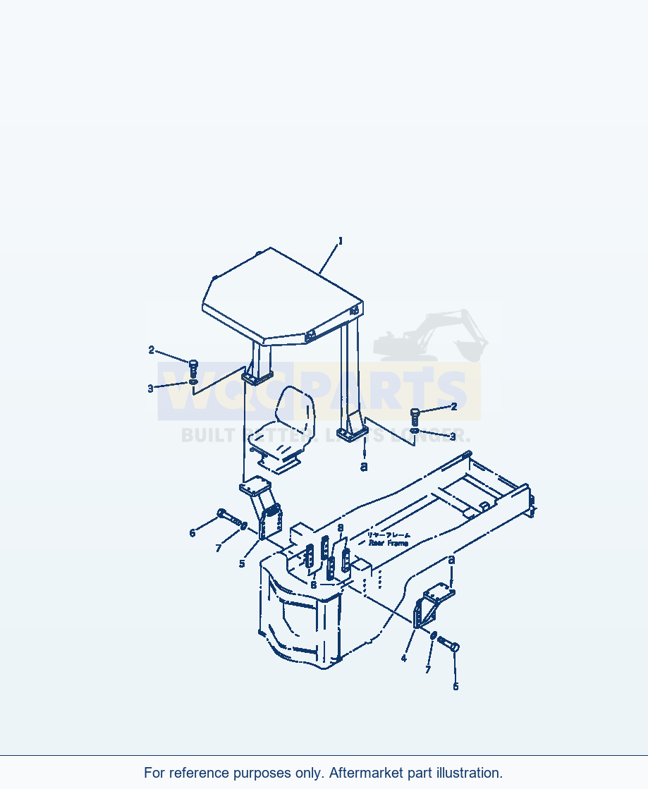 Komatsu WA470-1 Rops Canopy(#20001-) parts diagram