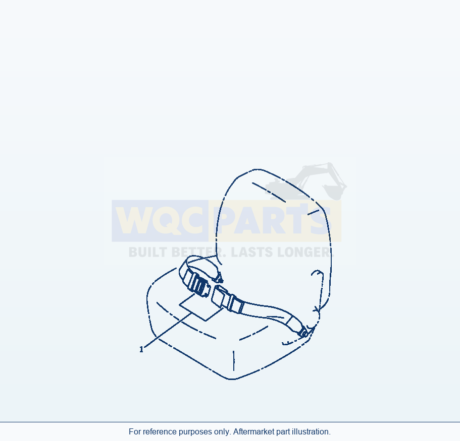 Komatsu WA470-1 Seat Belt (For Rigid Type)(#20001-) parts diagram