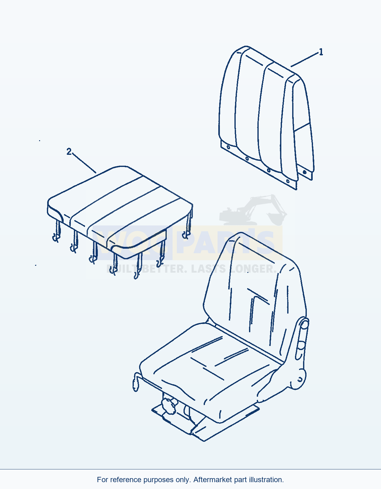 Komatsu WA470-1 Seat Cover(#20001-) parts diagram