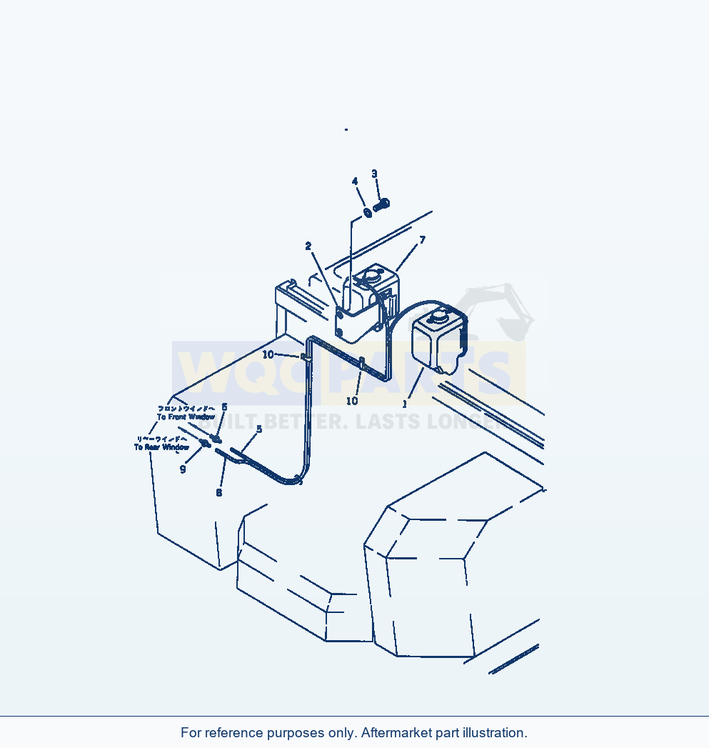 Komatsu WA470-1 Window Washer(#10001-19999) parts diagram