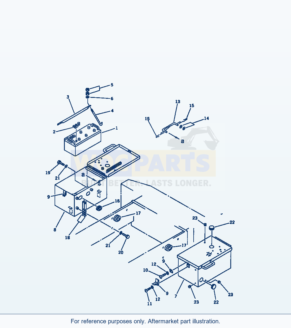 Komatsu WA470-1 Battery And Battery Box (Tbg Spec.)(#20001-) parts diagram