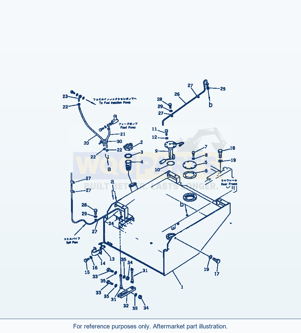 Komatsu WA470-1 Fuel Tank And Piping (Tbg Spec.)(#10001-19999) parts diagram
