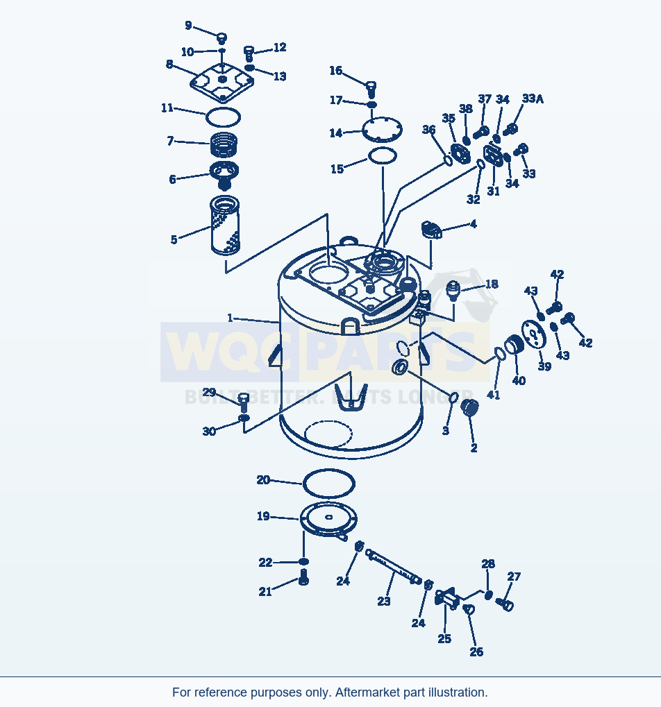 Komatsu WA470-1 Hydraulic Tank (Tbg Spec.)(#10001-10086) parts diagram