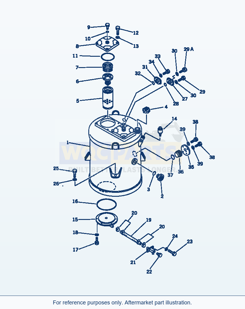 Komatsu WA470-1 Hydraulic Tank (Tbg Spec.)(#10087-19999) parts diagram
