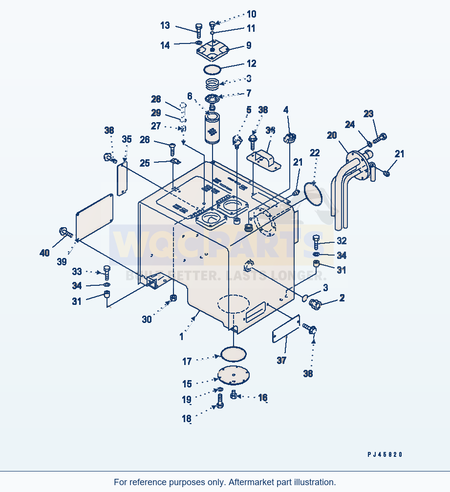 Komatsu WA470-1 Hydraulic Tank (Tbg Spec.)(#20001-) parts diagram
