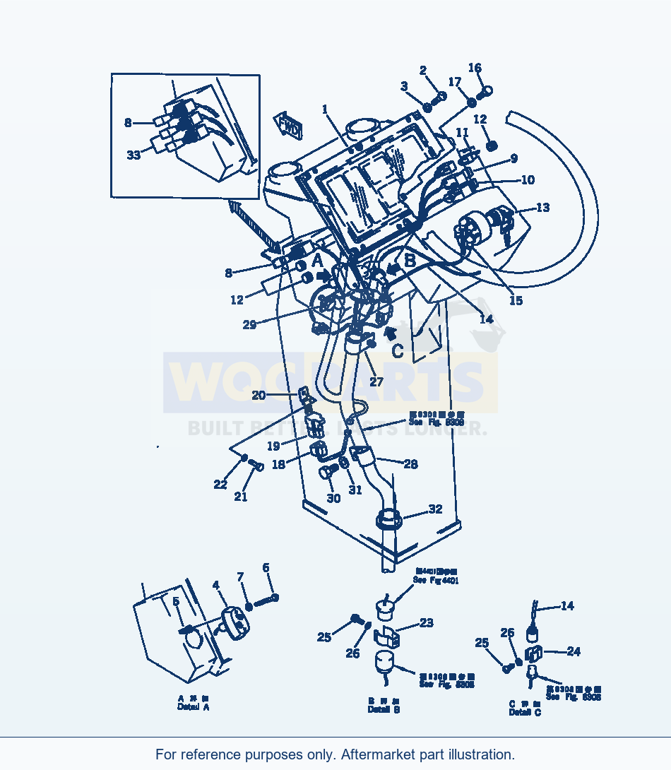 Komatsu WA470-1 Instrument Panel (Tbg Spec.)(#10001-19999) parts diagram