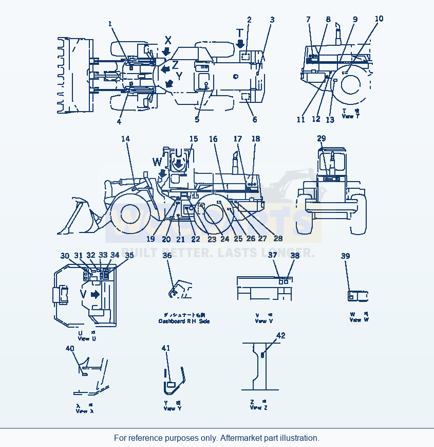 Komatsu WA470-1 Marks And Plates (Tbg Spec.)(#20001-) parts diagram