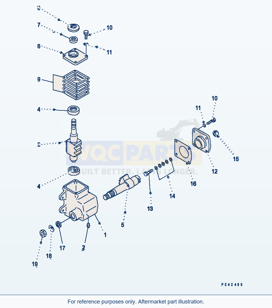 Komatsu WA470-1 Steering Gear(#10001-19999) parts diagram