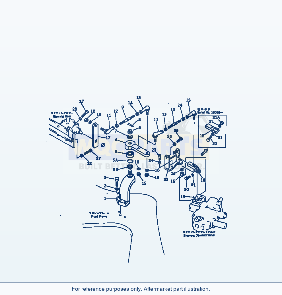 Komatsu WA470-1 Steering Linkage(#10001-19999) parts diagram