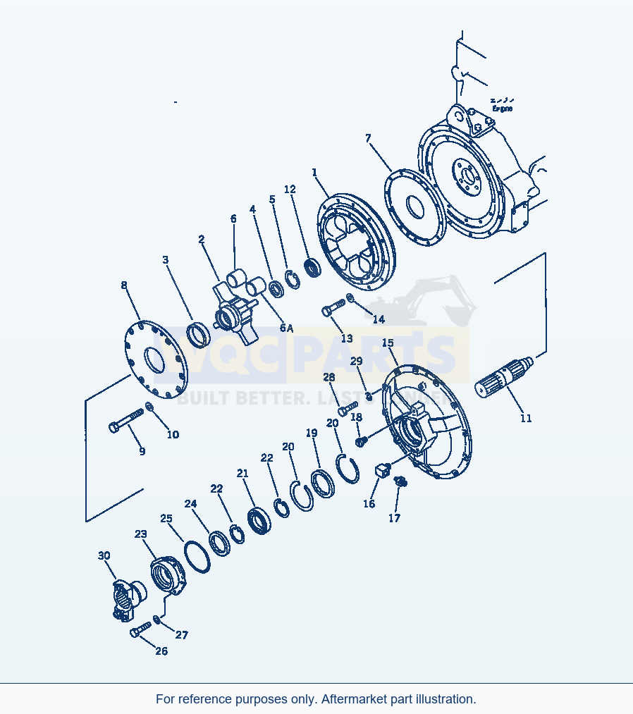 Komatsu WA470-1 Damper(#10001-19999) parts diagram