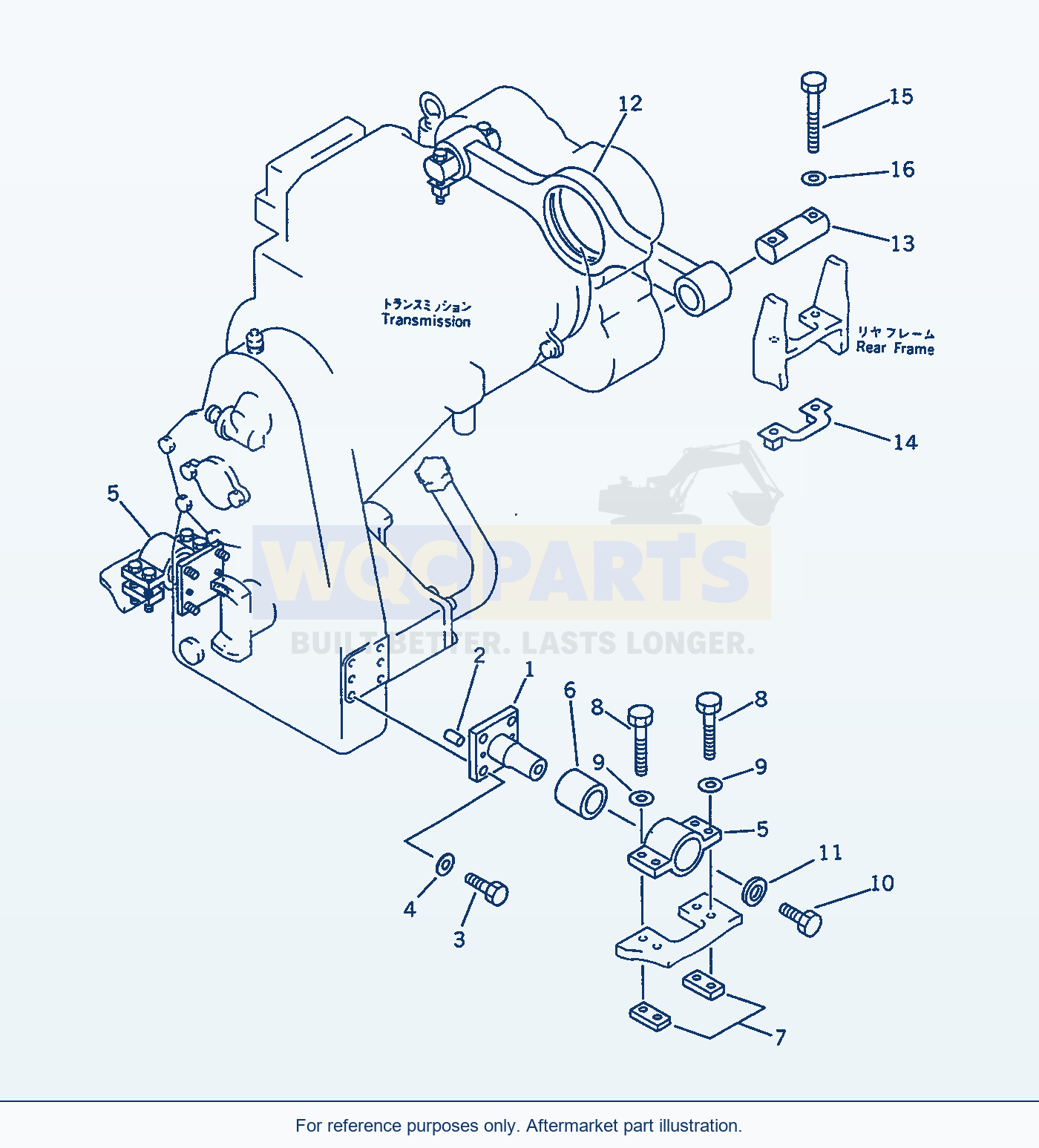 Komatsu WA470-1 Torqflow Mounting Parts(#10001-19999) parts diagram