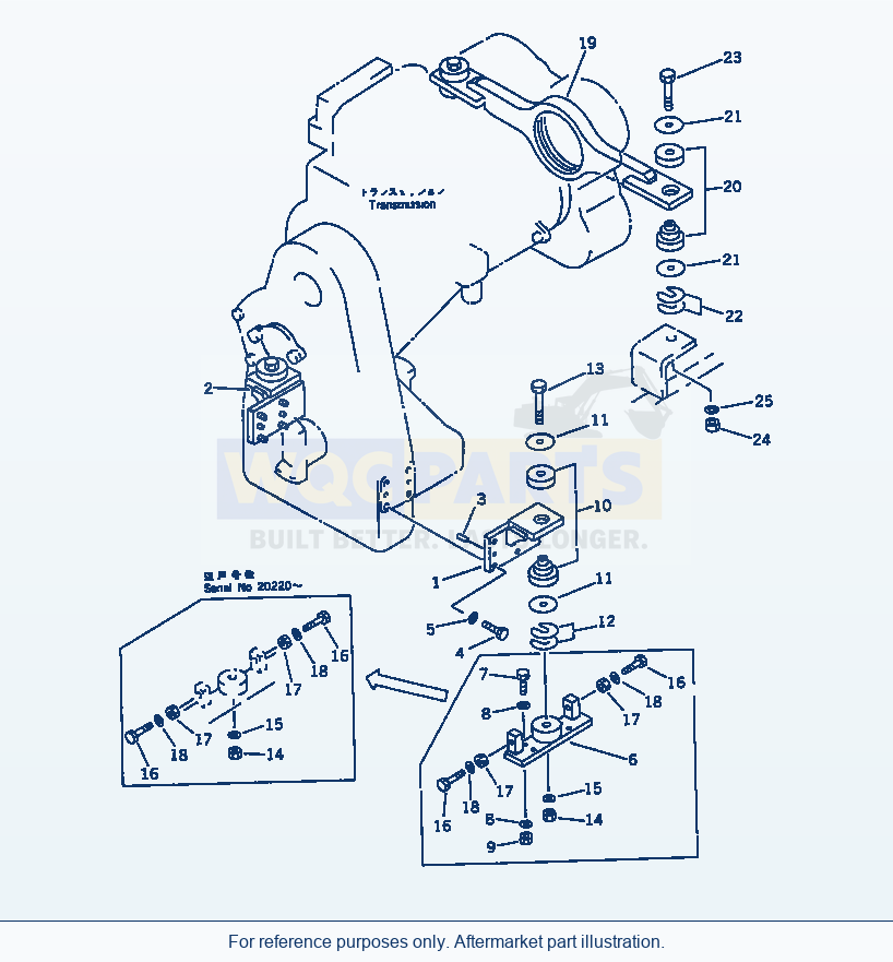 Komatsu WA470-1 Torqflow Mounting Parts(#20001-) parts diagram