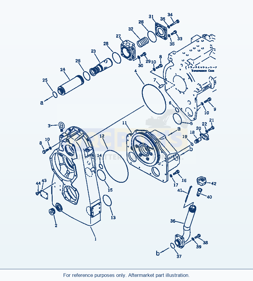 Komatsu WA470-1 Transfer Case(#10001-19999) parts diagram