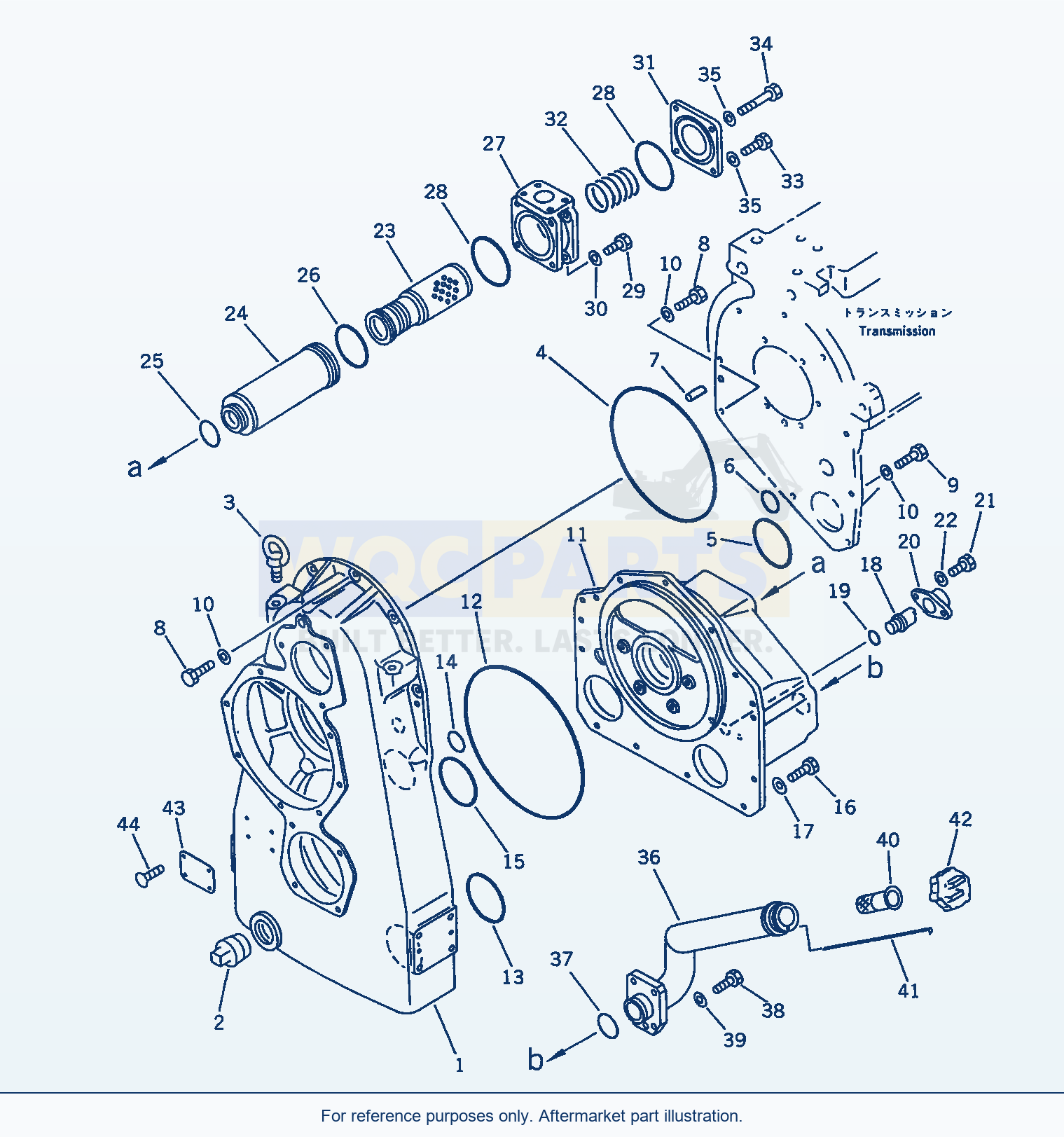 Komatsu WA470-1 Transfer Case(#20001-(3420)) parts diagram