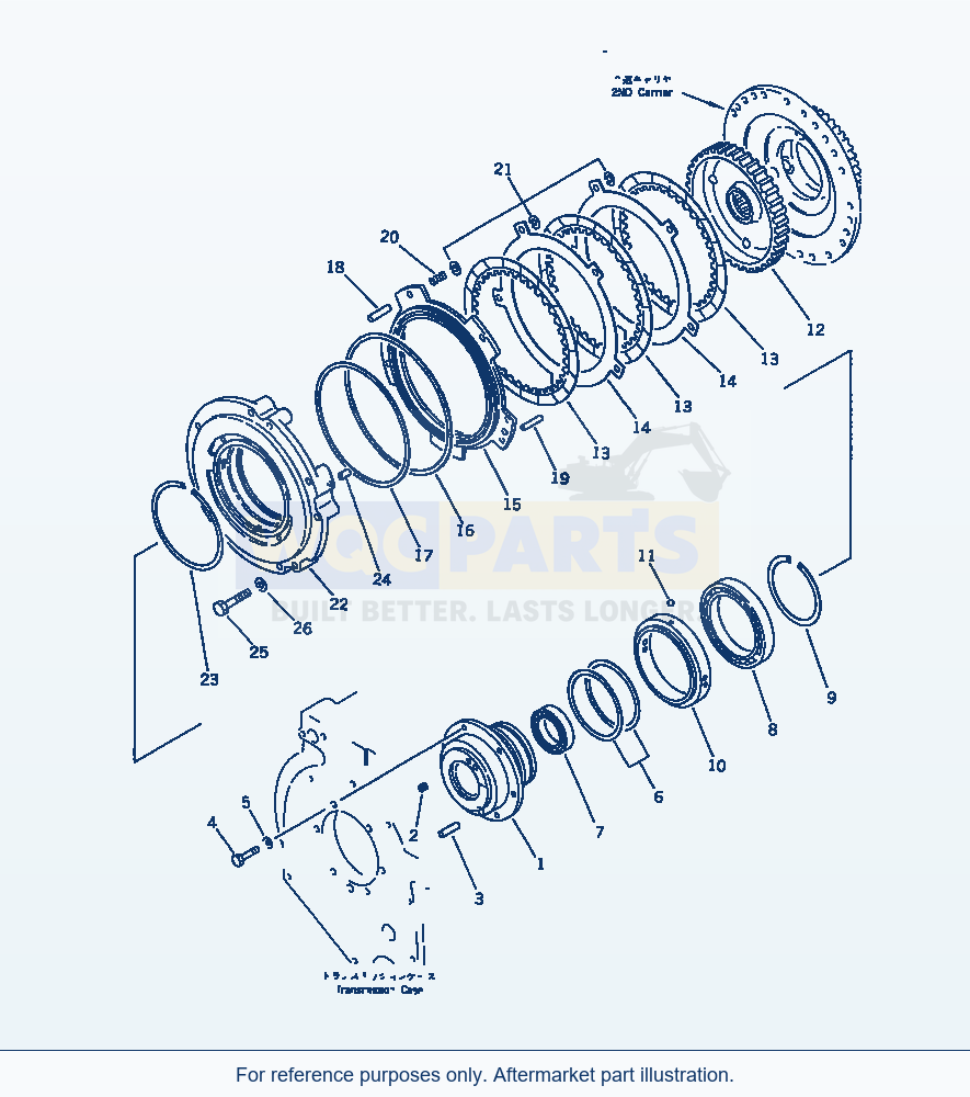 Komatsu WA470-1 Transmission (1St Clutch)(#20001-) parts diagram