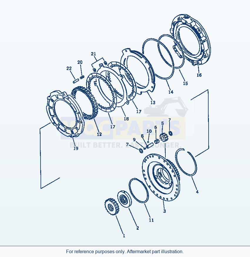 Komatsu WA470-1 Transmission (2Nd Clutch)(#10001-19999) parts diagram