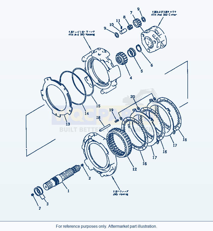 Komatsu WA470-1 Transmission (3Rd Clutch)(#20001-) parts diagram
