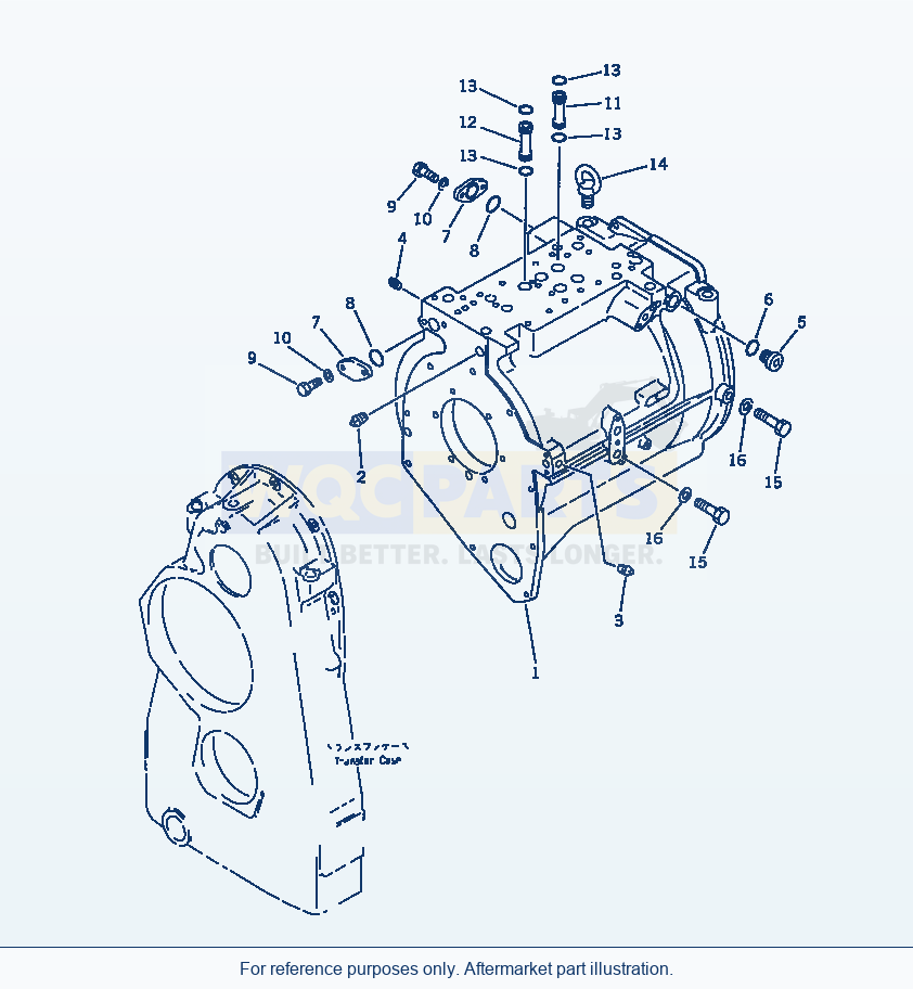 Komatsu WA470-1 Transmission Case(#10001-19999) parts diagram