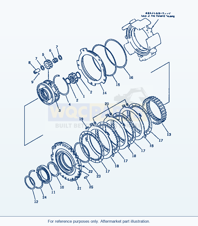 Komatsu WA470-1 Transmission (Forward Clutch)(#10001-19999) parts diagram