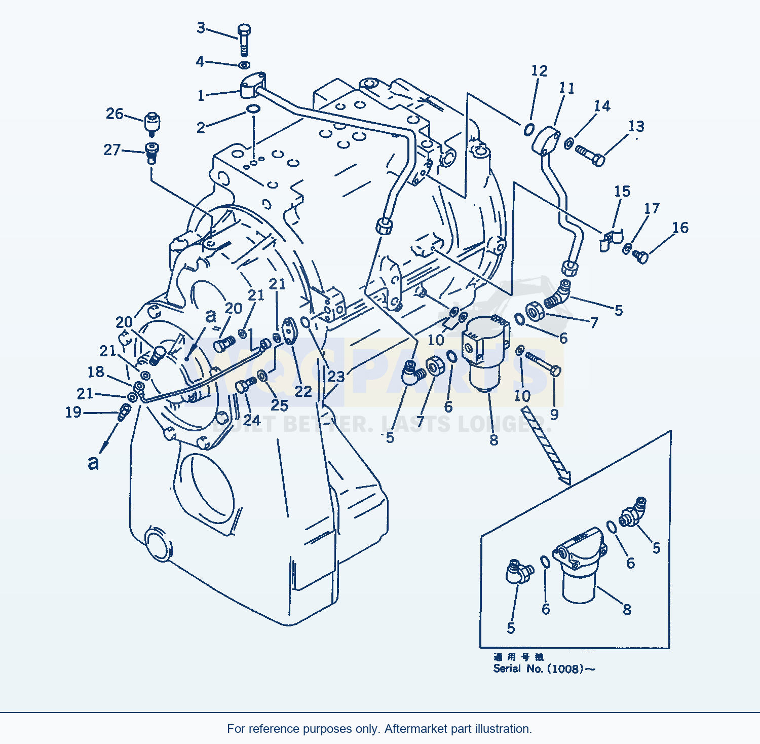 Komatsu WA470-1 Transmission (Oil Piping)(#10001-19999) parts diagram