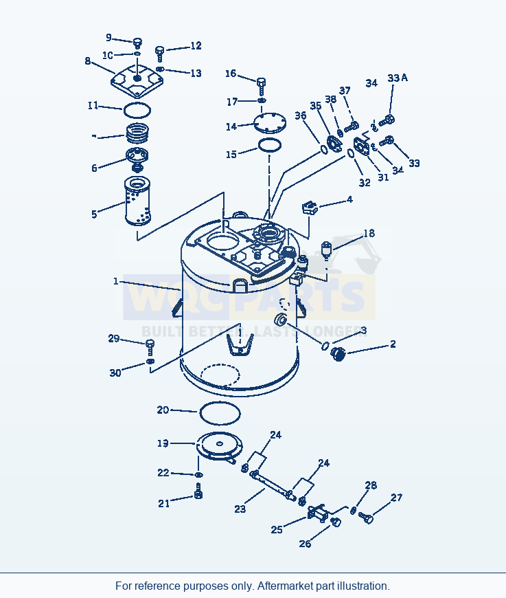 Komatsu WA470-1 Hydraulic Tank(#10001-10076) parts diagram