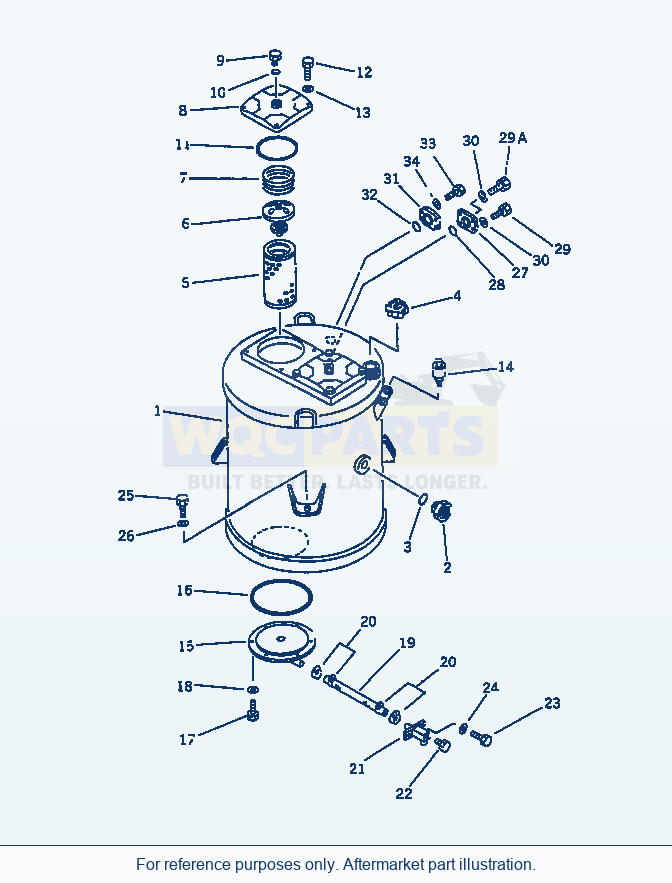 Komatsu WA470-1 Hydraulic Tank(#10077-19999) parts diagram