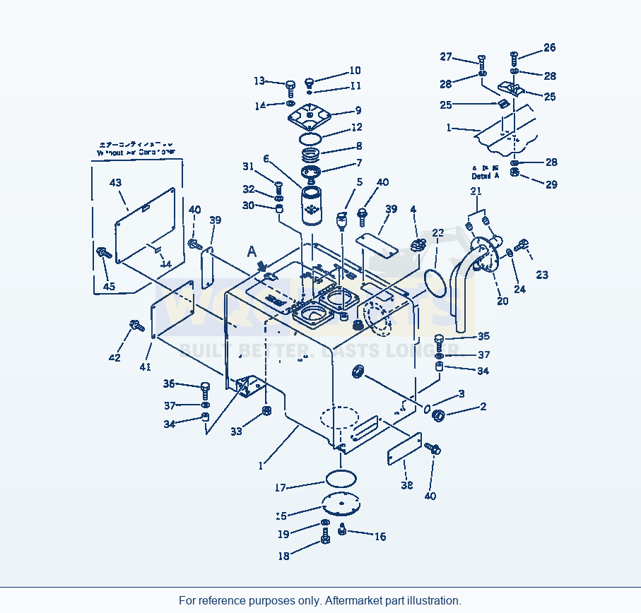 Komatsu WA470-1 Hydraulic Tank(#20001-) parts diagram