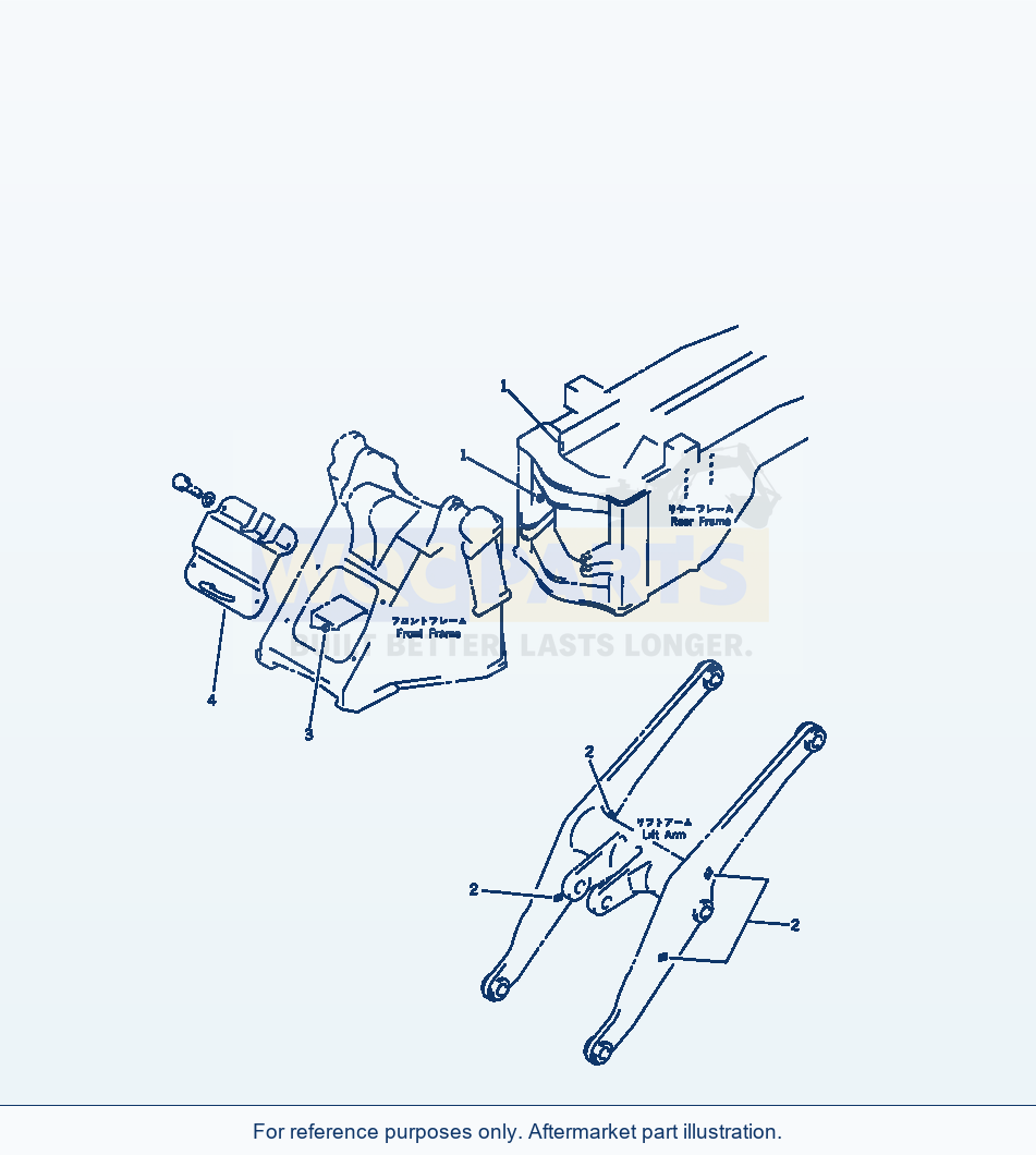 Komatsu WA470-1 Modified Parts (For Attachment Piping)(#20001-) parts diagram