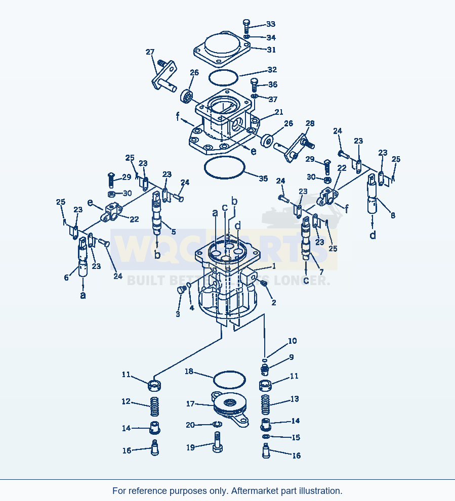 Komatsu WA470-1 P.O.C. Valve(#10001-19999) parts diagram