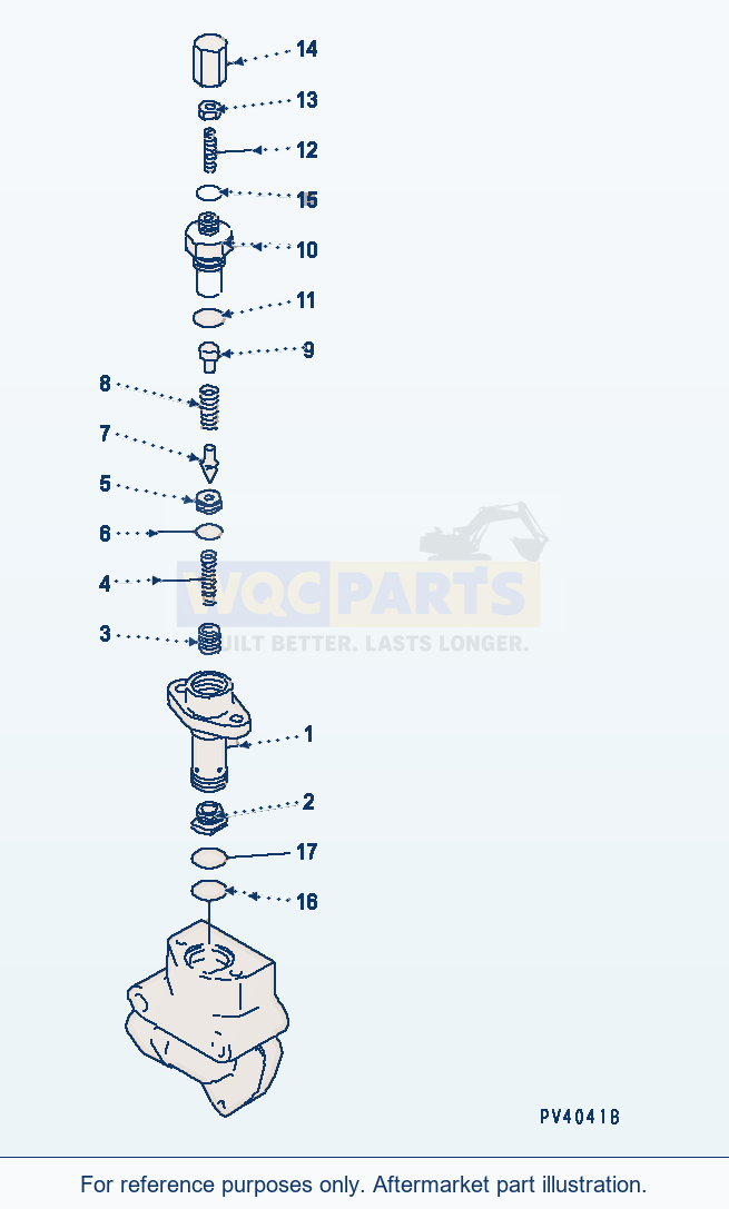 Komatsu WA470-1 Relief Valve parts diagram