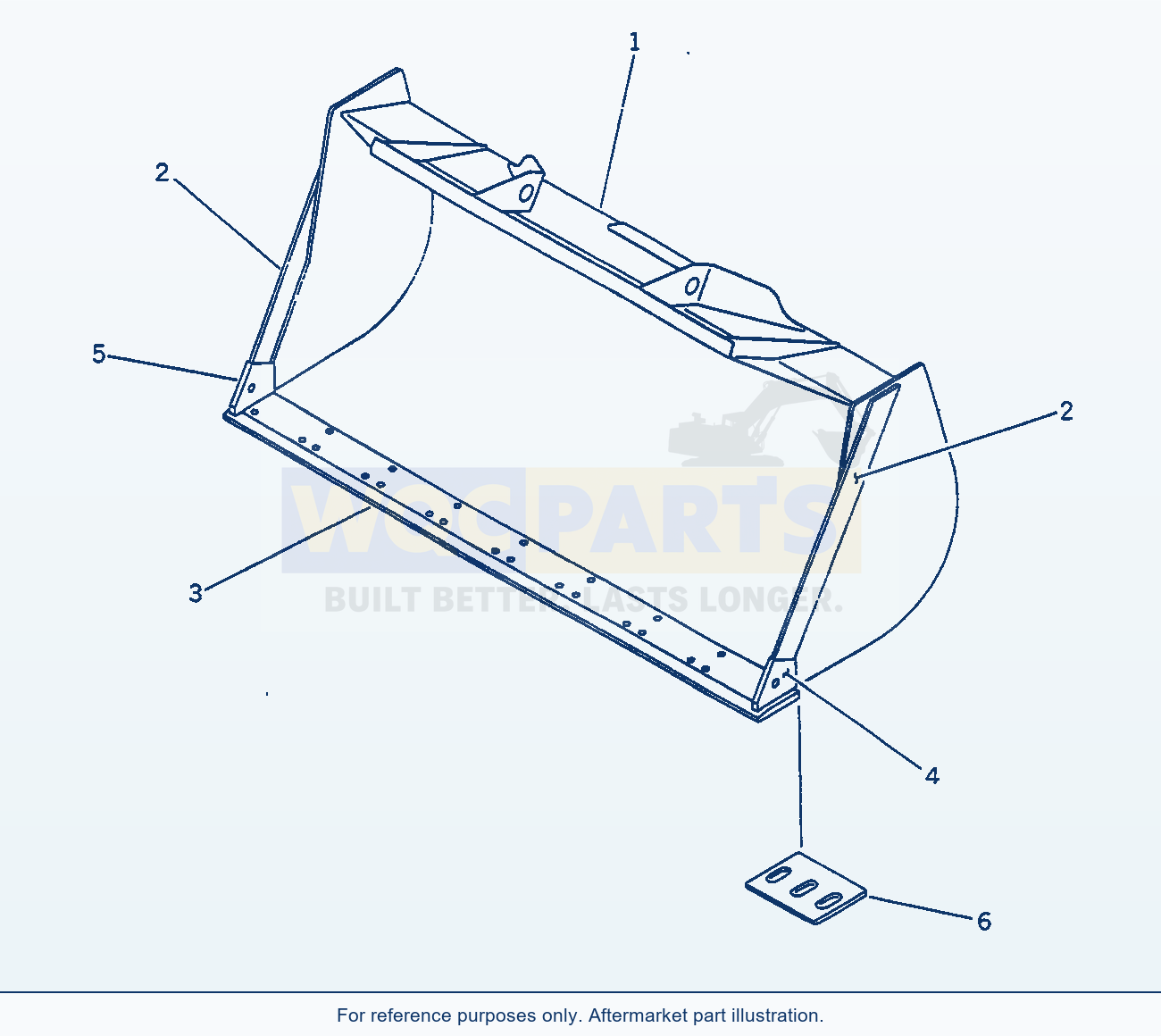 Komatsu WA470-1 Bucket 3.9m³(#10001-19999) parts diagram