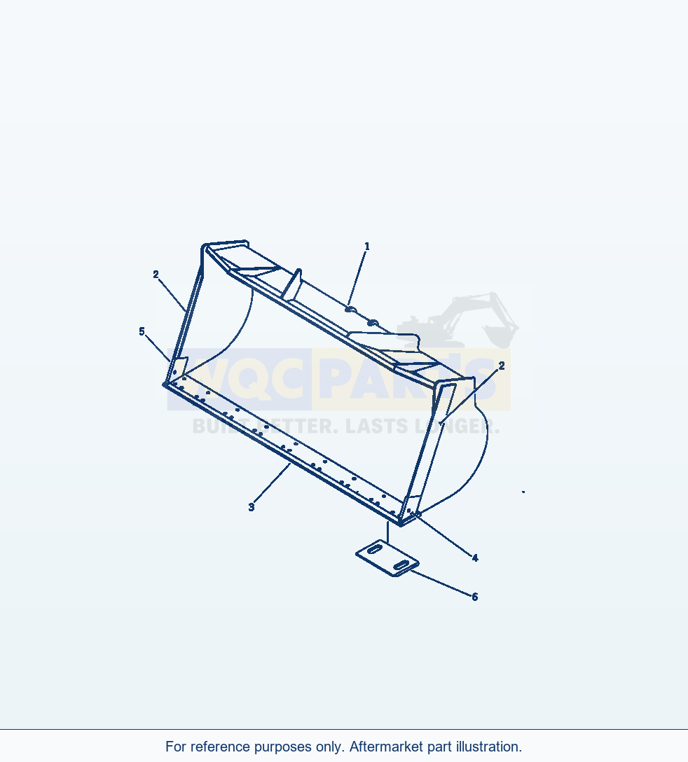 Komatsu WA470-1 Bucket 4.2m³(#20001-) parts diagram