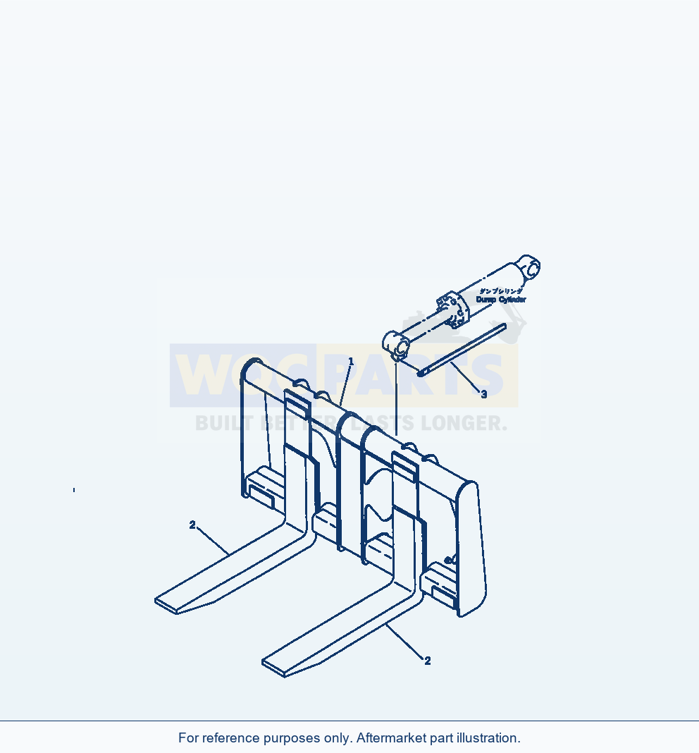Komatsu WA470-1 Stone Block Fork(#20001-) parts diagram