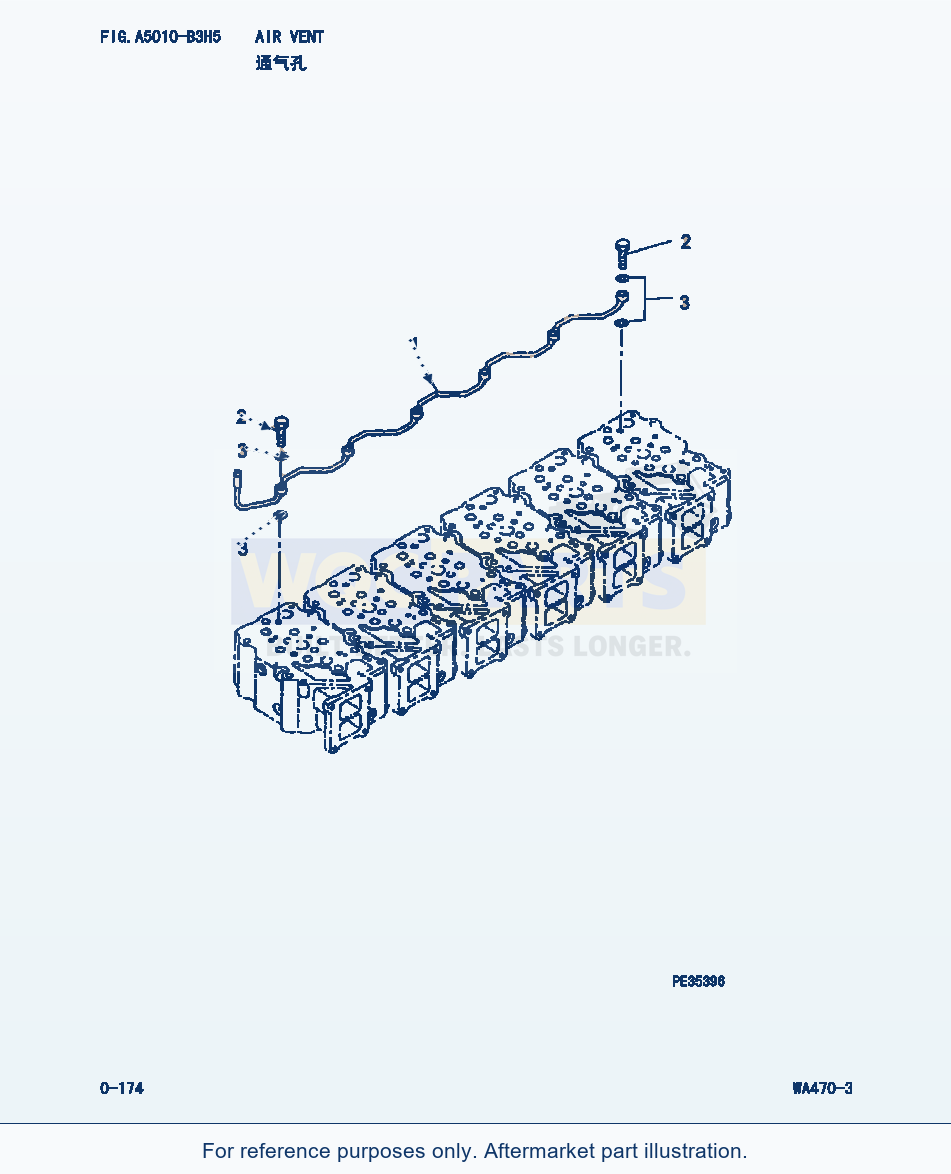 Komatsu WA470-3 Air Vent (|000080) parts diagram