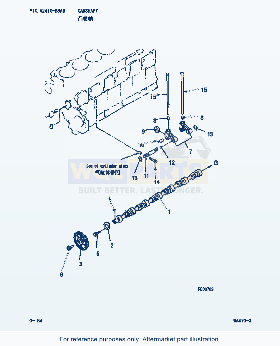 Komatsu WA470-3 Camshaft (|000043) parts diagram