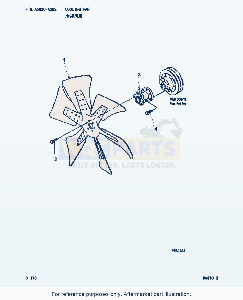 Komatsu WA470-3 Cooling Fan (|000081) parts diagram