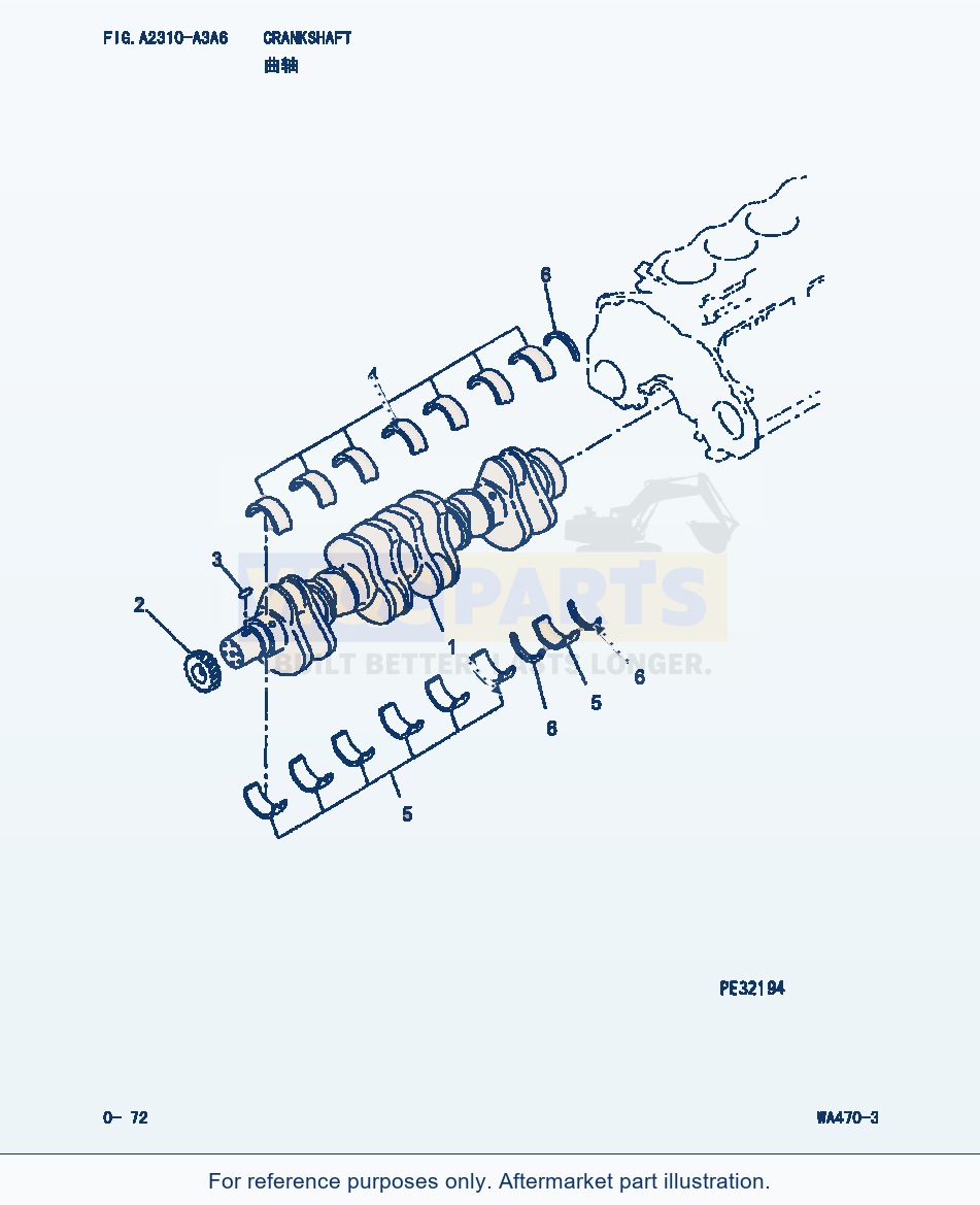 Komatsu WA470-3 Crankshaft (|000037) parts diagram