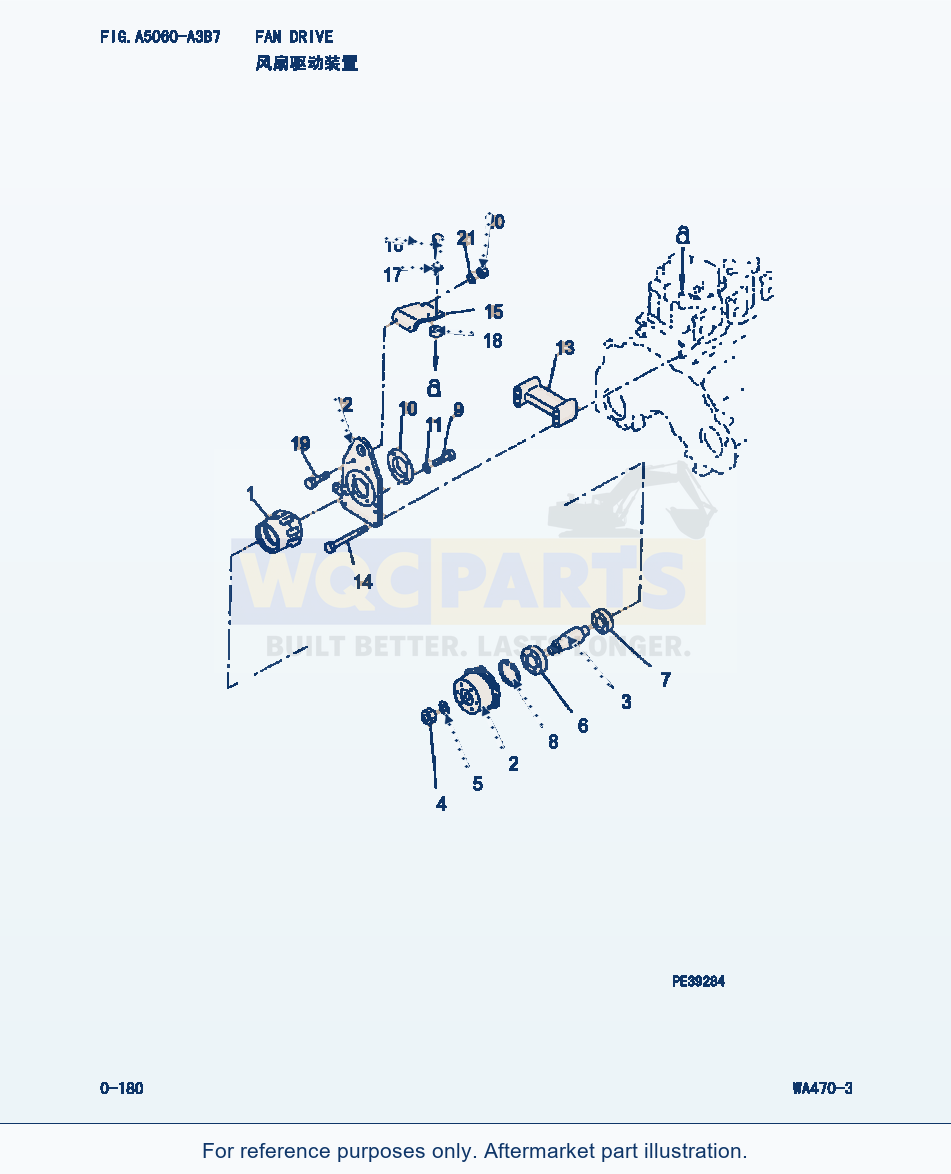 Komatsu WA470-3 Fan Drive (|000083) parts diagram
