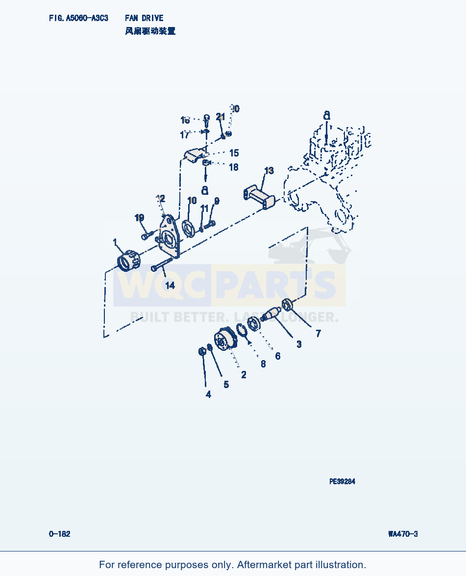 Komatsu WA470-3 Fan Drive (|000084) parts diagram