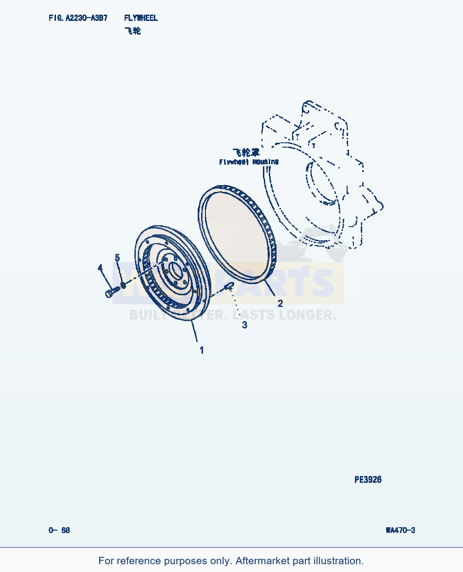 Komatsu WA470-3 Flywheel (|000035) parts diagram