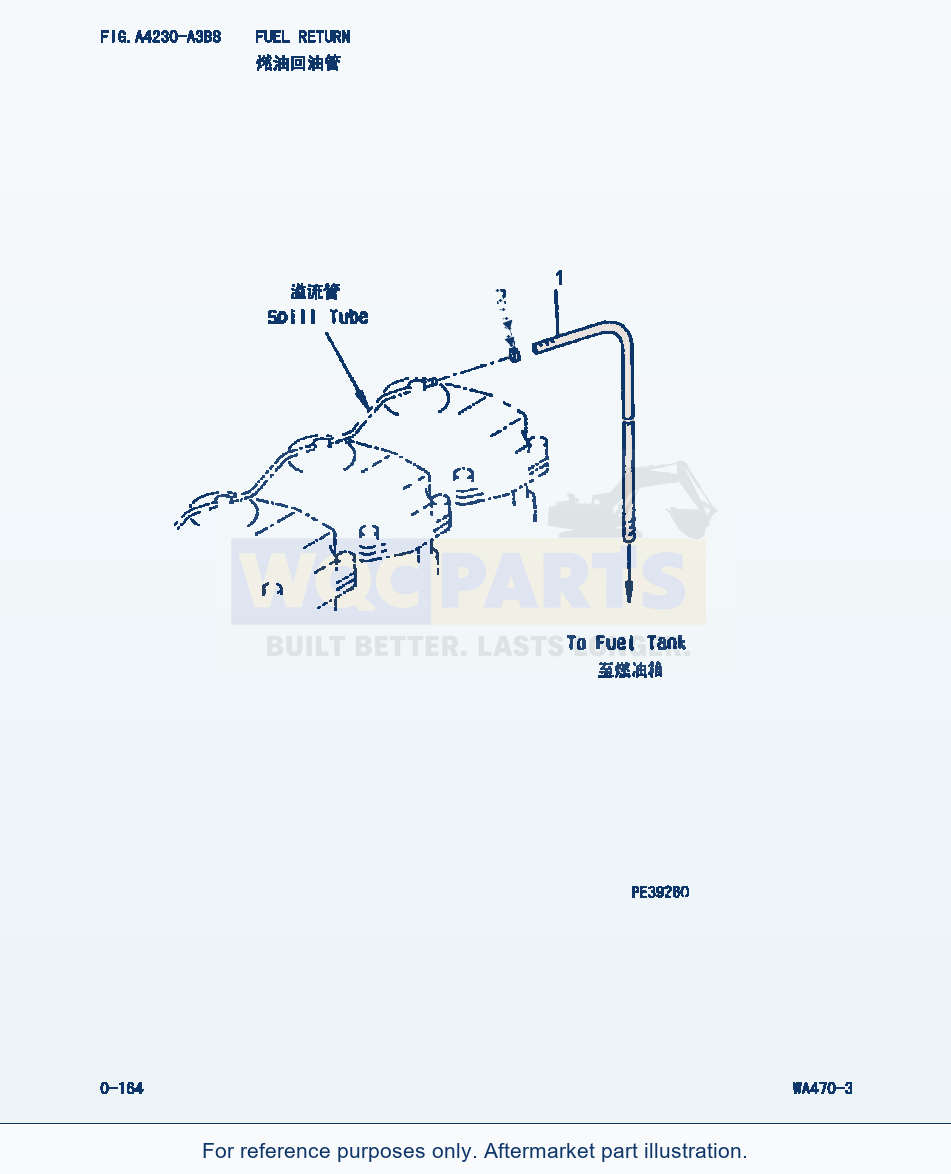 Komatsu WA470-3 Fuel Return (|000075) parts diagram